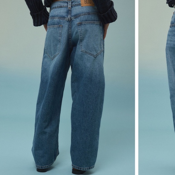 BDG Rih Extreme Barrel Mid Rise Light Blue Jeans, Sz 24 - Picture 8 of 11